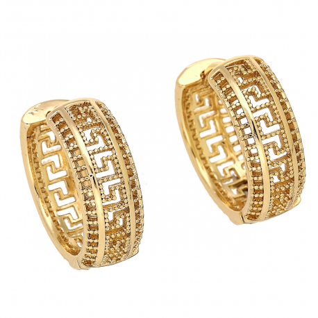 KOLCZYKI POZŁACANE 18/7 MM KÓŁKA GECKI AŻUR XUPING 86609