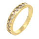 PIERŚCIONEK POZŁACANY 4 MM DELIKATNY Z BRYLANTAMI XUPING 86667