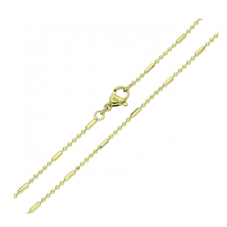 14K ŁAŃCUSZEK POZŁACANY 45 CM 1,6 MM KROPKI KRESKI XUPING 86695