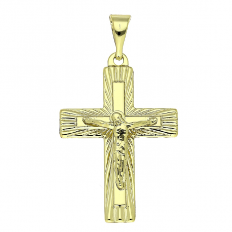 14K ZAWIESZKA POZŁACANA 43/23 MM KRZYŻYK XUPING 86700