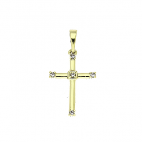 14K ZAWIESZKA POZŁACANA 32/16 MM KRZYŻYK XUPING 86704