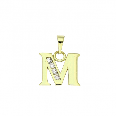 14K ZAWIESZKA POZŁACANA 21 MM TRADYCYJNA LITERKA XUPING 86715