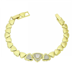 14K BRANSOLETKA POZŁACANA 18,5-16,5 CM 11 MM ELEGANCE XUPING 86733