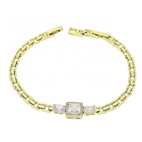 14K BRANSOLETKA POZŁACANA 19-17 CM 9 MM MARKIZA RADIANT XUPING 86738