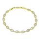 14K BRANSOLETKA POZŁACANA 19-17 CM 5 MM BRYLANTOWE OCZKA XUPING 86739