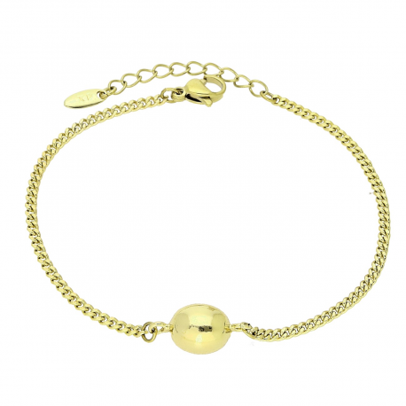 14K BRANSOLETKA POZŁACANA 17+3 CM 8 MM SAMO ZŁOTO XUPING 86745