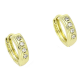 14K KOLCZYKI POZŁACANE 13/4 MM KÓŁKA Z BRYLANTAMI XUPING 86773