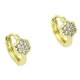 14K KOLCZYKI POZŁACANE 13/6 MM KÓŁKA Z BRYLANTAMI XUPING 86783