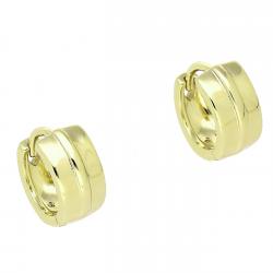 14K KOLCZYKI POZŁACANE 11/6 MM ZŁOTE KÓŁECZKA XUPING 86789