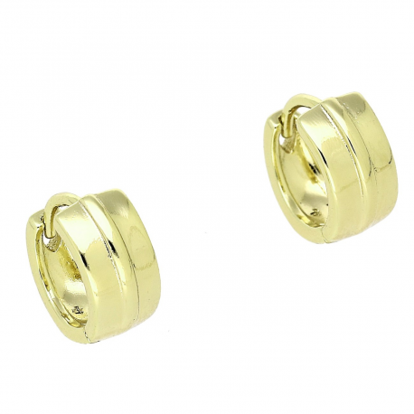 14K KOLCZYKI POZŁACANE 11/6 MM ZŁOTE KÓŁECZKA XUPING 86789