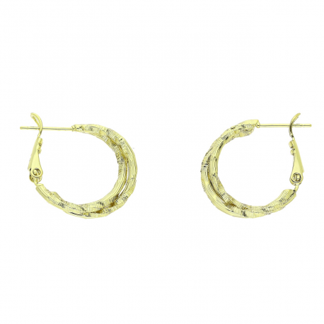 14K KOLCZYKI POZŁACANE 20/4 MM ZŁOTE KOŁA XUPING 86794