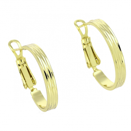 14K KOLCZYKI POZŁACANE 20/3 MM ZŁOTE KOŁA XUPING 86796