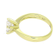 14K PIERŚCIONEK POZŁACANY 8 MM BRYLANT ZARĘCZYNOWY XUPING 86843