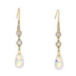 KOLCZYKI POZŁACANE 59/9 MM AB CRYSTAL XUPING 86859