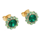 KOLCZYKI POZŁACANE 12 MM EMERALD CRYSTAL XUPING 86861