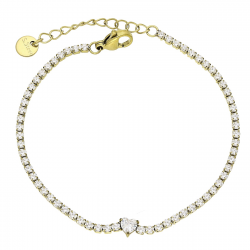 BRANSOLETKA POZŁACANA 17+3 CM 5 MM S. STEEL TTM XUPING 86904