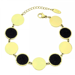 BRANSOLETKA POZŁACANA 16,5+3 CM 13 MM S. STEEL TTM XUPING 86913