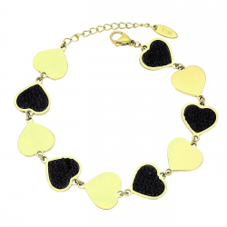 BRANSOLETKA POZŁACANA 17+3 CM 13 MM S. STEEL TTM XUPING 86916