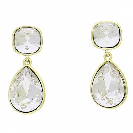 14K KOLCZYKI POZŁACANE 28/12 MM CRYSTAL XUPING 86937
