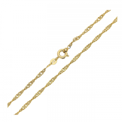 ŁAŃCUSZEK POZŁACANY 60 CM 2,3 MM SINGAPURKA XUPING 86948