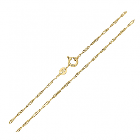 ŁAŃCUSZEK POZŁACANY 35 CM 1,5 MM SINGAPURKA XUPING 86953