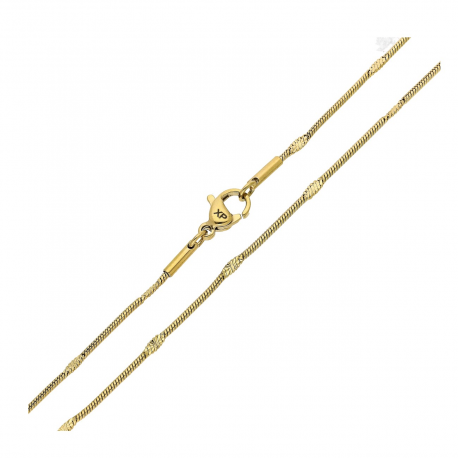 ŁAŃCUSZEK POZŁACANY 50 CM 1,8 MM OGON WĘŻA PRZEKLEPKI XUPING 86962