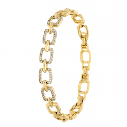 BRANSOLETKA POZŁACANA 20-18-16 CM 8 MM ELEGANCE XUPING 87015