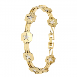 BRANSOLETKA POZŁACANA 19 CM 10 MM ELEGANCE XUPING 87022