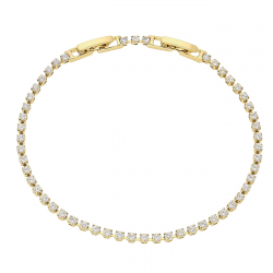 BRANSOLETKA POZŁACANA 19-16,5 CM 2 MM BRYLANTÓW RZĄD XUPING 87023