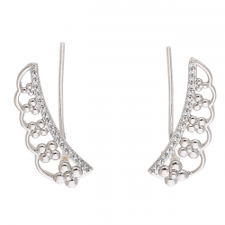 KOLCZYK PLATYNOWANY 21/10 MM BRYLANTOWE NAUSZNICE XUPING 87056