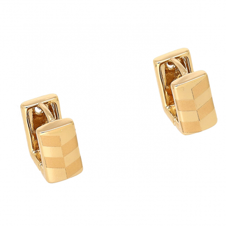 KOLCZYKI POZŁACANE 10/6 MM ELEGANTKI MAT POŁYSK XUPING 87076