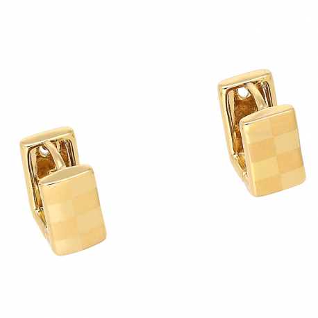 KOLCZYKI POZŁACANE 10/6 MM ELEGANTKI MAT POŁYSK XUPING 87077