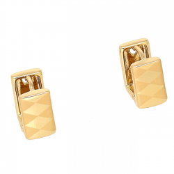 KOLCZYKI POZŁACANE 10/6 MM ELEGANTKI MAT POŁYSK XUPING 87078