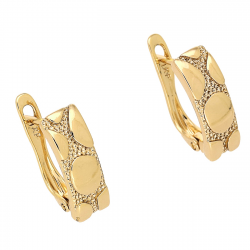 KOLCZYKI POZŁACANE 15/5 MM ZŁOTE TRADYCYJNE XUPING 87082