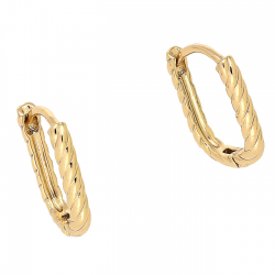 KOLCZYKI POZŁACANE 15/3 MM ZŁOTE ELEGANTKI XUPING 87084