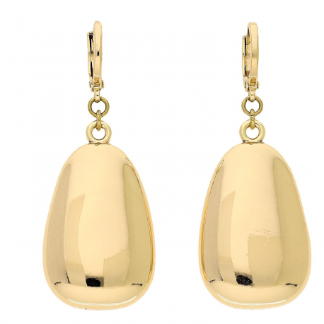 KOLCZYKI POZŁACANE 47/18 MM ABS ZŁOTY OWAL XUPING 87111