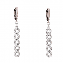 KOLCZYKI PLATYNOWANE 43/5 MM BRYLANTOWE KRĘGI XUPING 87118