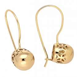 KOLCZYKI POZŁACANE 27/9 MM TRADYCYJNE NA KABŁĄCZKU XUPING 87121