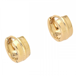 KOLCZYKI POZŁACANE 11/6 MM ZŁOTE KÓŁECZKA XUPING 87124