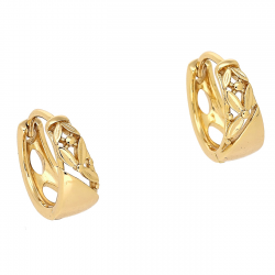 KOLCZYKI POZŁACANE 12/5 MM TRADYCYJNE MALUSZKI XUPING 87125