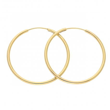 KOLCZYKI POZŁACANE 40/2 MM ZŁOTE KOŁA XUPING 87132