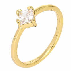 PIERŚCIONEK POZŁACANY 7 MM BRYLANT RADIANT ZARĘCZYNOWY XUPING 87178