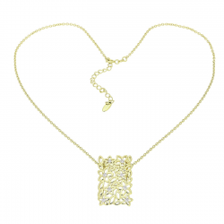 14K CELEBRYTKA POZŁACANA 41+5 CM KWIECISTY AŻUR XUPING 87209
