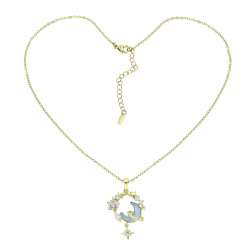 14K CELEBRYTKA POZŁACANA 39+5 CM ELEGANCJA OPALU XUPING 87210