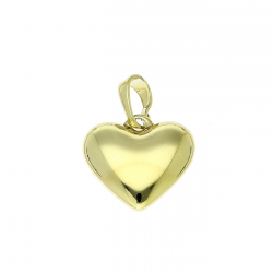 14K ZAWIESZKA POZŁACANA 22/16 MM ZŁOTE SERCE 9 GRAM XUPING 87213