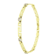 14K BRANSOLETKA POZŁACANA 19 CM 4 MM ZŁOTY GREK Z BRYLANTAMI XUPING 87220