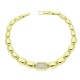 14K BRANSOLETKA POZŁACANA 19-17 CM 9 MM ELEGANCE XUPING 87223