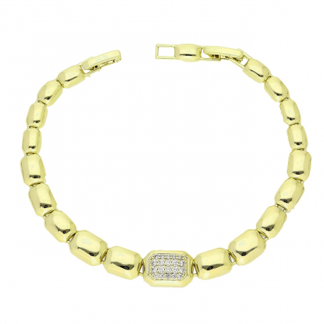 14K BRANSOLETKA POZŁACANA 19-17 CM 9 MM ELEGANCE XUPING 87223