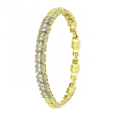 14K BRANSOLETKA POZŁACANA 20-18-16 CM 8 MM ELEGANCE XUPING 87227