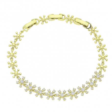 14K BRANSOLETKA POZŁACANA 20-18-16 CM 8 MM ELEGANCE XUPING 87228